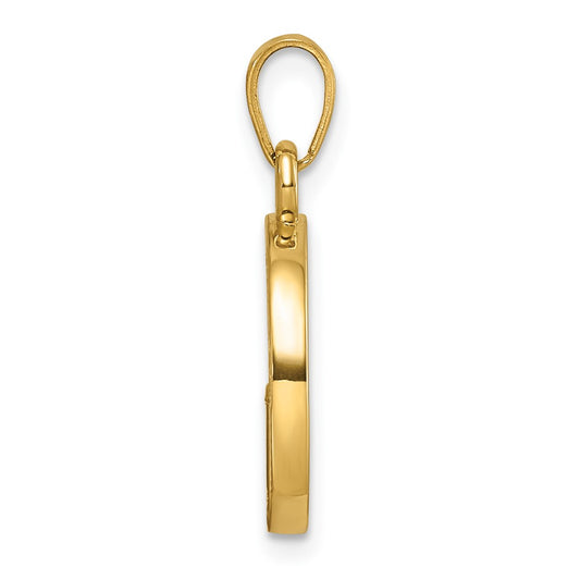14K Polished Letter G Pendant