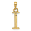 14K Polished Letter I Pendant