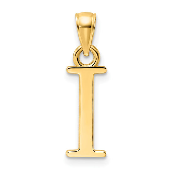14K Polished Letter I Pendant