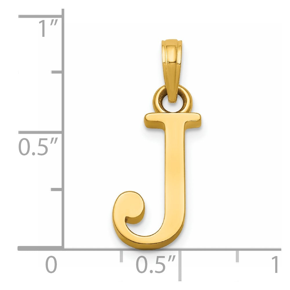 14K Polished Letter J Pendant