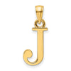 14K Polished Letter J Pendant