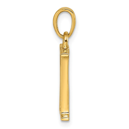 14K Polished Letter K Pendant