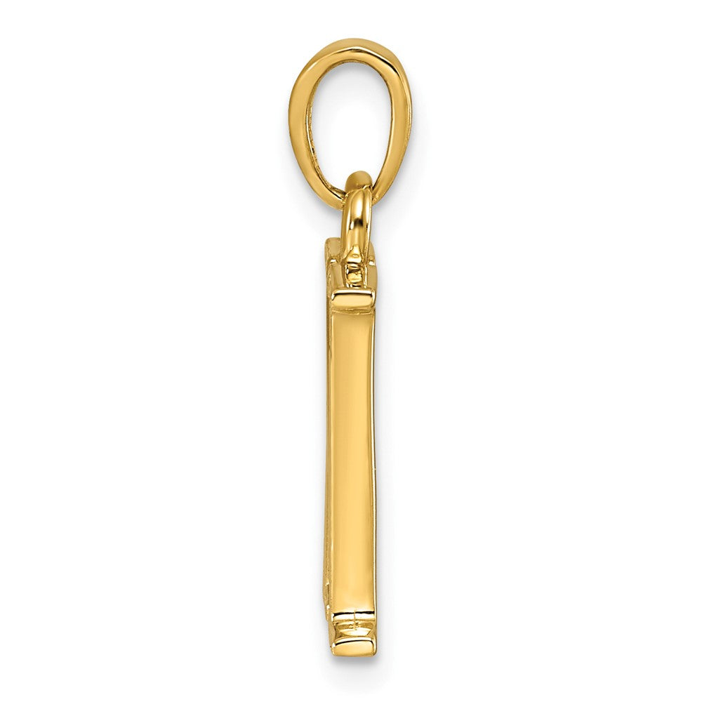 14K Polished Letter K Pendant