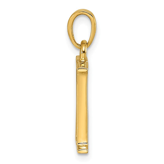 14K Polished Letter K Pendant