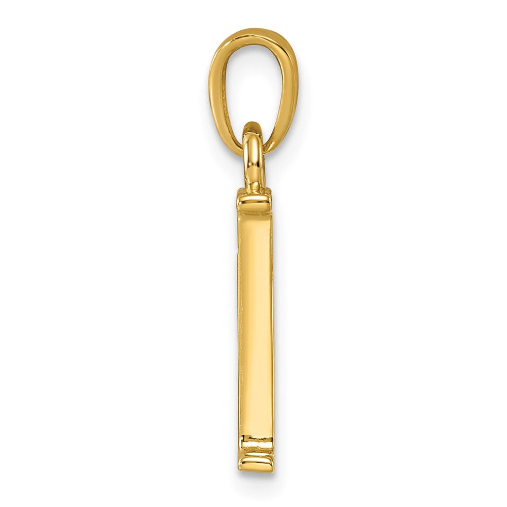 14K Polished Letter L Pendant