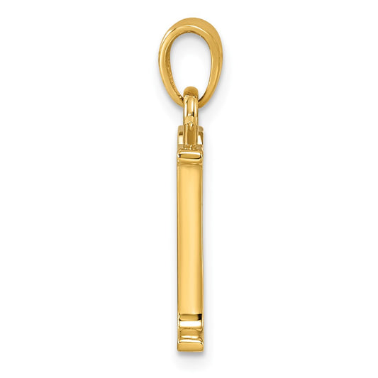 14K Polished Letter M Pendant