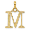 14K Polished Letter M Pendant