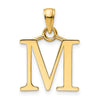 14K Polished Letter M Pendant