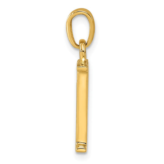 14K Polished Letter P Pendant