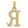 14K Polished Letter R Pendant