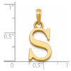 14K Polished Letter S Pendant