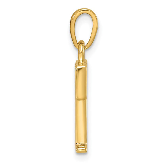 14K Polished Letter T Pendant
