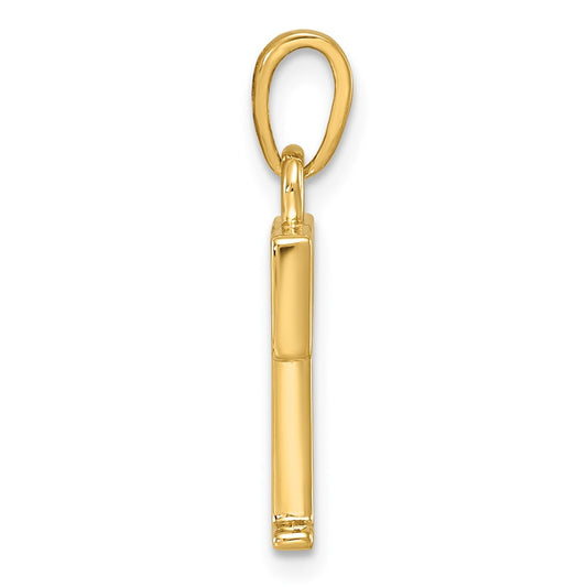 14K Polished Letter T Pendant