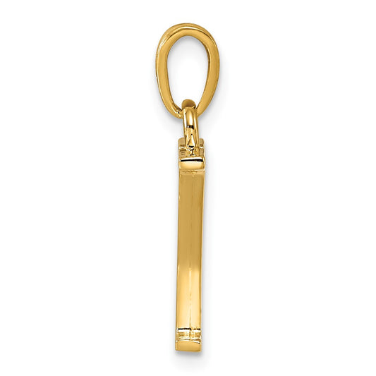 14K Polished Letter Y Pendant