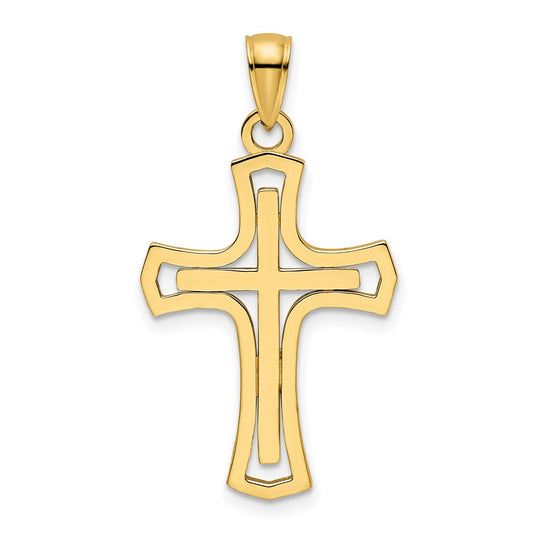 Gold Open Cross {endant