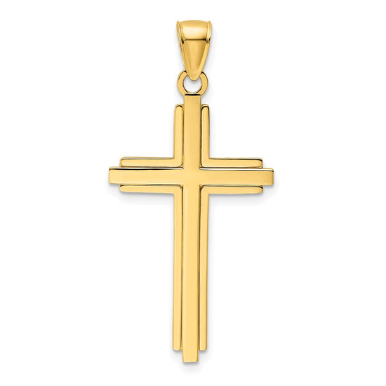 14K Polished Cross Pendant