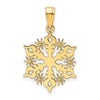 14K Polished Snowflake Pendant