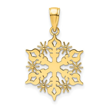 14K Polished Snowflake Pendant