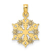 14K Polished Snowflake Pendant