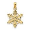 Gold Polished Snowflake Pendants