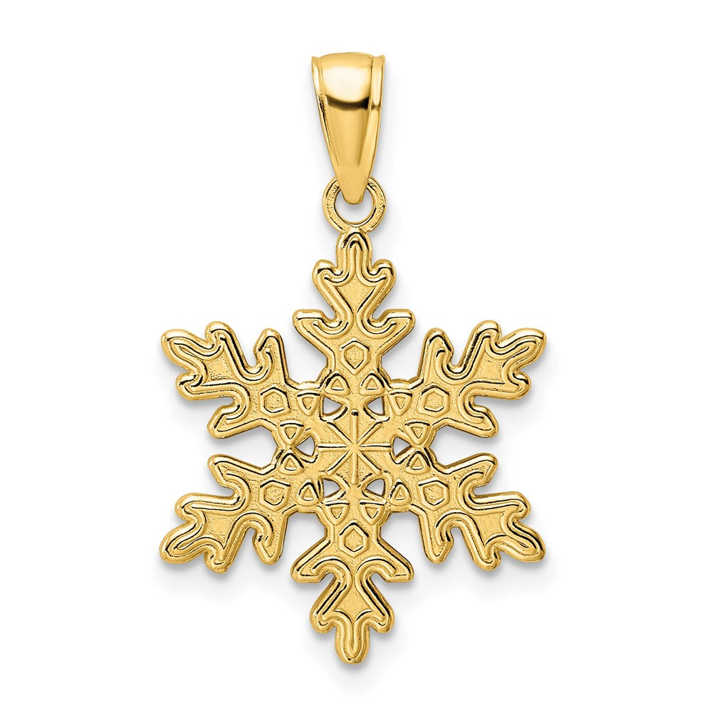 Gold Polished Snowflake Pendants
