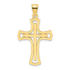 14K Polished Fancy Double Cross Pendant