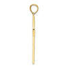 14K Polished Beaded Cross Pendant