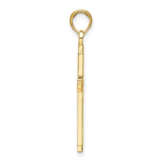 Gold Beaded Latin Cross Pendant