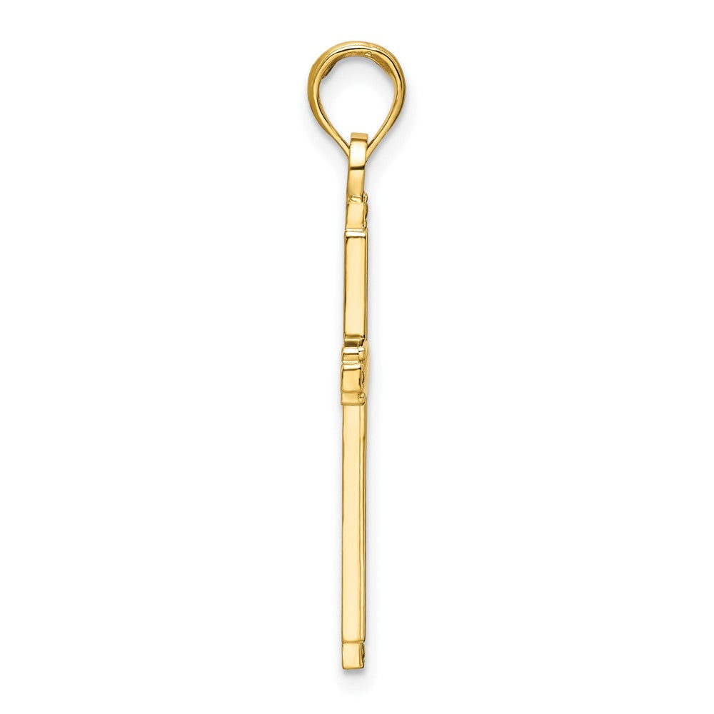 Gold Beaded Latin Cross Pendant