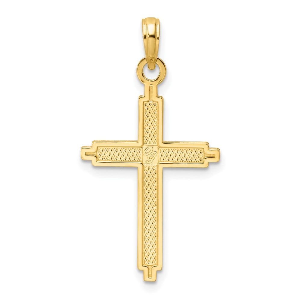 Gold Beaded Latin Cross Pendant