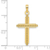 Gold Beaded Latin Cross Pendant