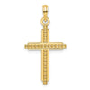 Gold Beaded Latin Cross Pendant