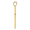 14K Polished Beaded Cross Pendant