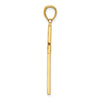 14K Polished Beaded Cross Pendant