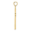 14K Polished Beaded Cross Pendant