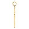 14K Polished Beaded Cross Pendant