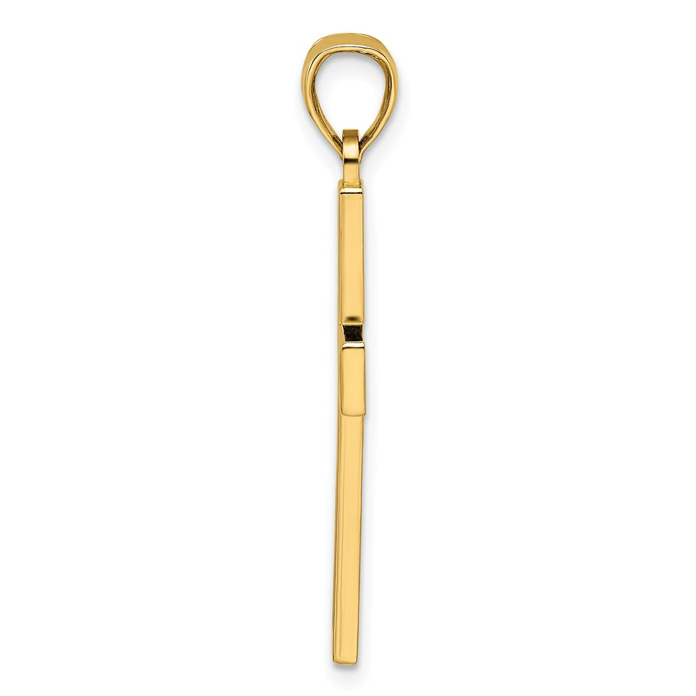 Gold Latin Cross Pendant