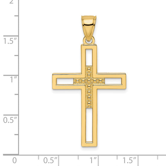 Gold Latin Cross Pendant