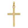 14k Beaded and Polished Fancy Cross Pendant