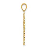 14K Polished Beaded Circles Cross Pendant