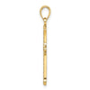 14K Polished and Textured Pointed Ends Fancy Cross Pendant