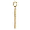14K Polished & Textured Fancy Cross Pendant