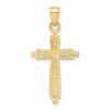 Gold Beaded Latin Cross Pendant