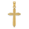 Gold Beaded Latin Cross Pendant
