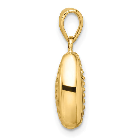 14k Polished 3-D Cowrie Shell Pendant