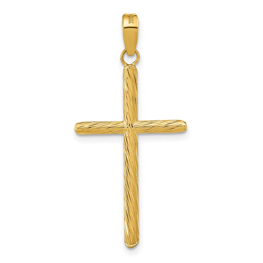 Gold Hollow Latin Cross Pendant