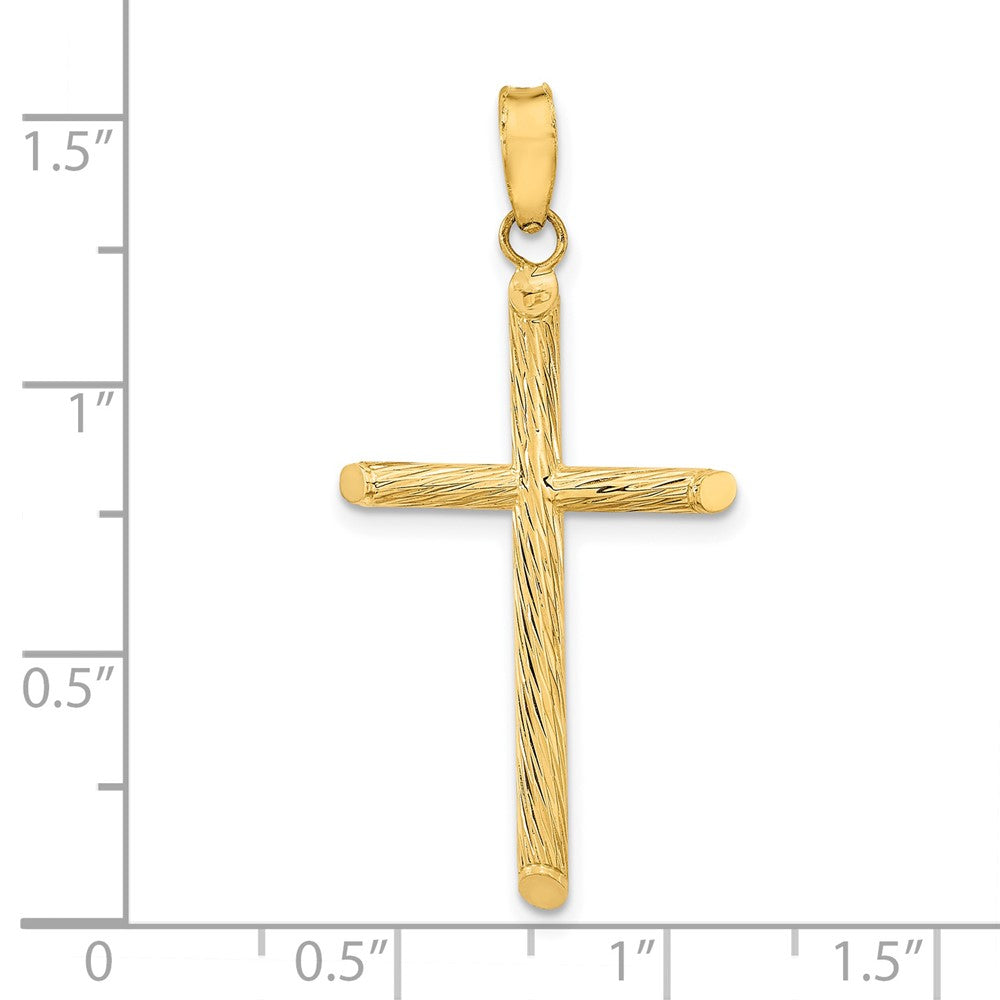 Gold Hollow Latin Cross Pendant