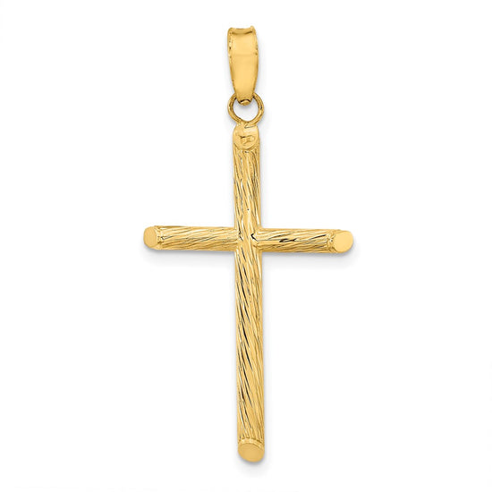 Gold Hollow Latin Cross Pendant