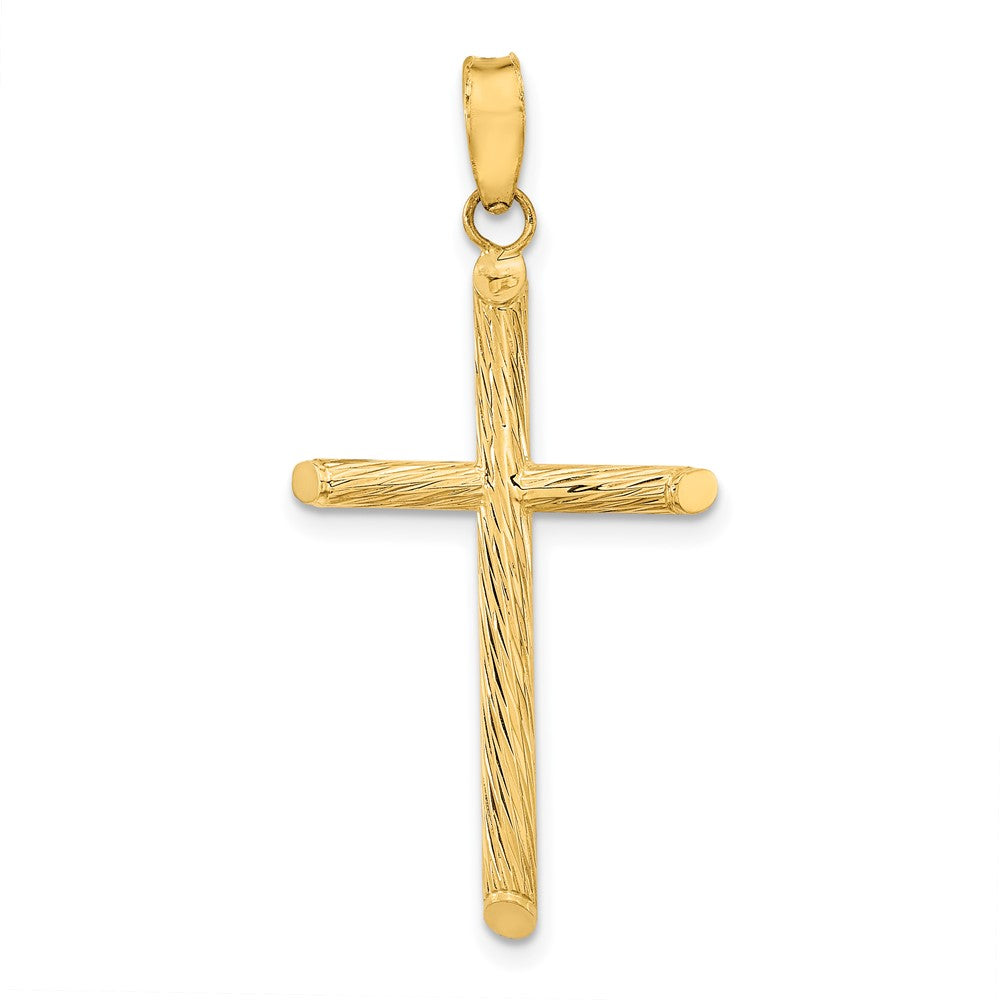 Gold Hollow Latin Cross Pendant