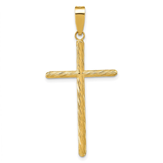 Gold Hollow Latin Cross Pendant